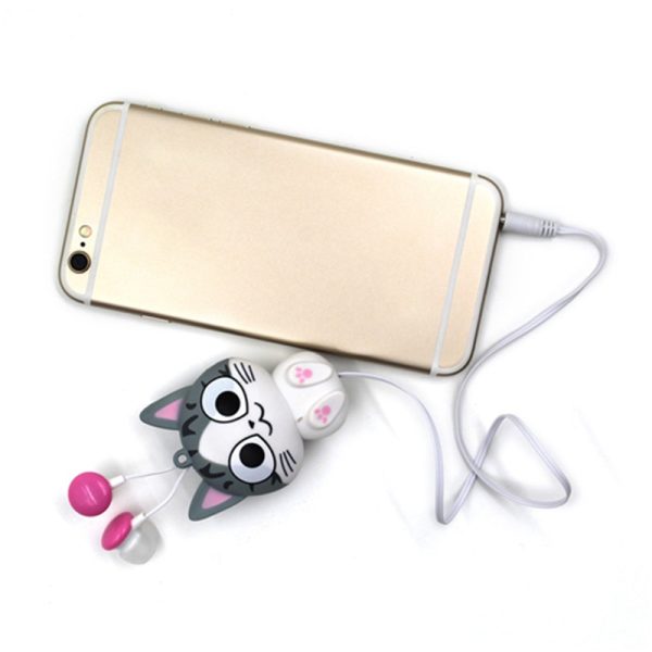 3.5 mm Wired Retractable In-Ear Headset Cartoon Cat/Panda Earpiece Clip Headset MP3 Headphone For iphone 6 6s 7s Samsung Xiaomi - Image 4