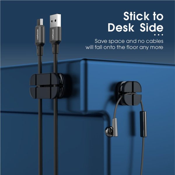 Vothoon Cross Cable Organizer Clip Silicone USB Cable Winder Flexible Cable Management Clips Cable Holder For Headphone Earphone - Image 2