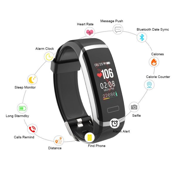 Sport Smart Watch GT101 Waterproof Color Screen Fitness Tracker Heart Rate Monitor Call Reminder Smartwatch Men Women - Image 5