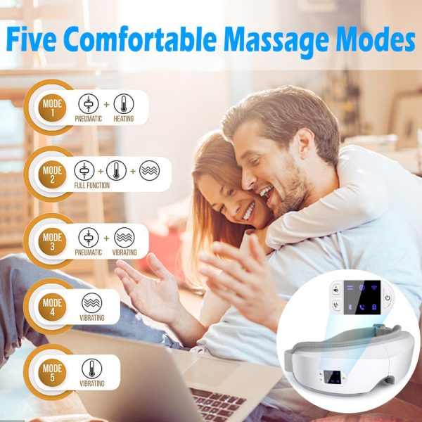 4D Smart Airbag Vibration Eye Massager Eye Care Instrumen Heating Bluetooth Music Relieves Fatigue And Dark Circles - Image 2