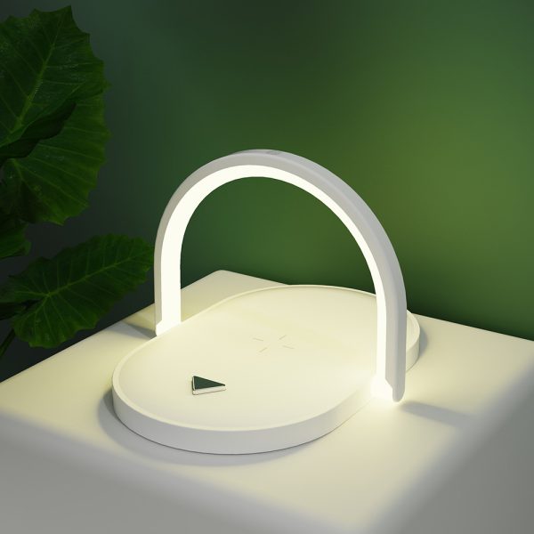 Night Light Wireless Charger 15W Fast Charge with Mobile Phone Stand Desk Lamp Power Bank - Image 5