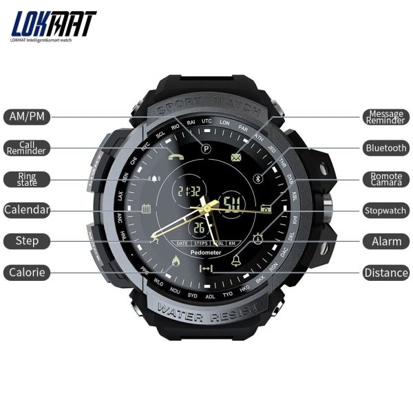 LOKMAT Sport Smart Watch Professional 5ATM Waterproof Bluetooth Call Reminder Digital Men Clock SmartWatch For ios and Android - Image 3