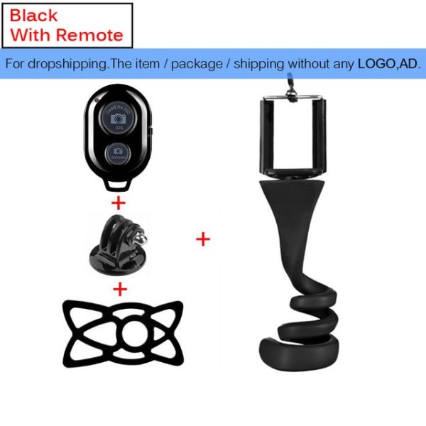 Flexible selfie stick monopod wireless Bluetooth tripod monkey holder for GoPro iPhone camera phone car bicycle universal - Image 8