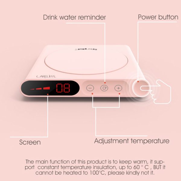 UARELIFFE Mini Heating Coasters USB Charging Warmer Heat Base 3 Levels Of Adjustment Constant Temperature For Smart Home Use - Image 3