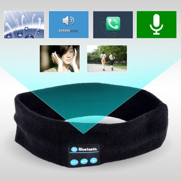 Bluetooth Music Headband Knits Sleeping Headwear Headphone Speaker Headset - Image 2