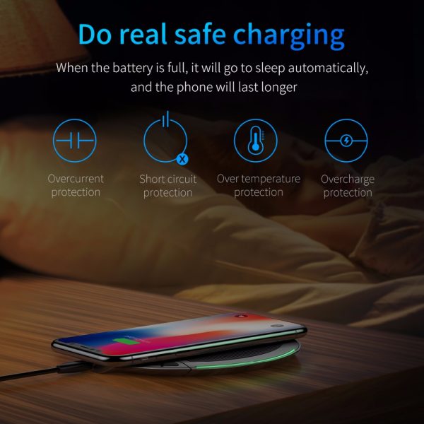 Baseus Collapsible Qi Wireless Charger for iPhone 8/X Multifunction Fast Wireless Charging for Samsung S9/S9+/S8 Huawei Xiaomi - Image 4