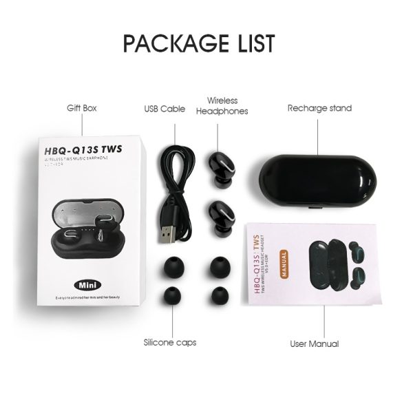 SYLLABLE HBQ-Q13S TWS Bluetooth V5.0 Earphones True Wireless Stereo Earbuds Bluetooth Headset for Phone SYLLABLE HBQ-Q13S - Image 6