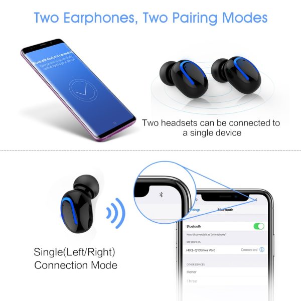 SYLLABLE HBQ-Q13S TWS Bluetooth V5.0 Earphones True Wireless Stereo Earbuds Bluetooth Headset for Phone SYLLABLE HBQ-Q13S - Image 3