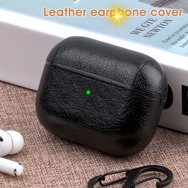 PU Leather Case for Airpods Pro Luxury Protective Cover with Anti-lost Buckle for Air Pods Pro 3 Headphone Earpods Fundas - Image 2