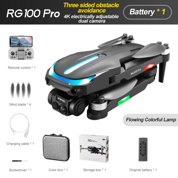 New UAV RG100PRO-Sided Obstacle Avoidance Four Axis Aircraft Brushless Motor 4K HD Aerial Photography Optical Flow RC Drone - Image 8
