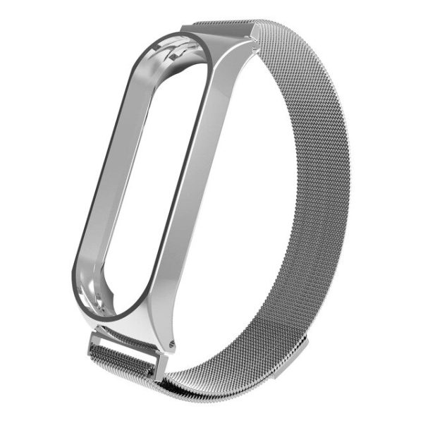 For Xiaomi Band 3 4 Lannis Strap With Millet Metal Frame Magnetic Adsorption Loop Stainless Steel Wristband Bracelet - Image 6