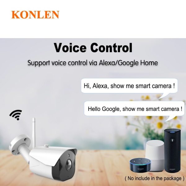 KONLEN WIFI Tuya Smart Life 1080P HD 2MP IP Camera Security Outdoor Bullet Wireless Surveillance Google Home Alexa CCTV Video - Image 2