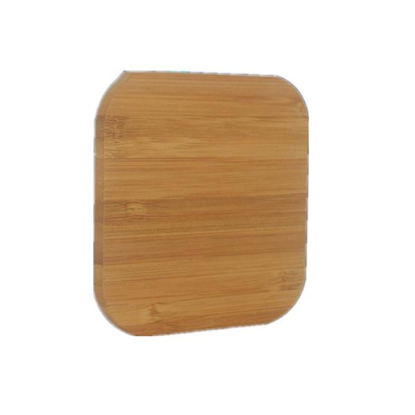 Heart Shape Wood Bamboo Qi Wireless Charger Desktop Charging Pad For iPhone - Image 3