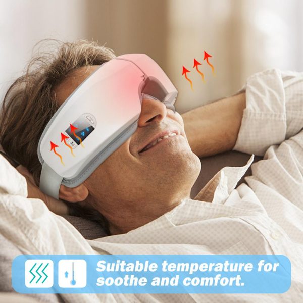 4D Smart Airbag Vibration Eye Massager Eye Care Instrumen Heating Bluetooth Music Relieves Fatigue And Dark Circles - Image 3