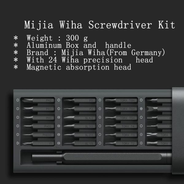 Xiaomi Mijia Screwdrive Kit 24 Wiha Daily Use Precision Magnetic Bits Screw Driver Set AL Box - Image 2