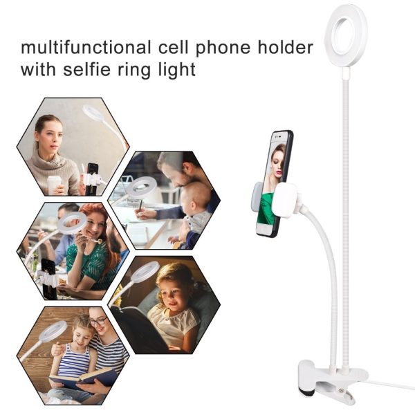 Photo Studio Selfie LED Ring Light with Cell Phone Mobile Holder for Youtube Live Stream Makeup Camera Lamp for iPhone Android - Image 5