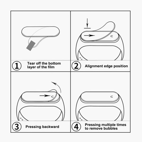3D Protective Glass for Xiaomi mi band 4 5 glass film for Mi band5 Smart Watchband 4 5 Soft Screen Protector Film For mi band 4 - Image 4