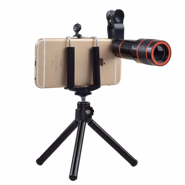 10 in 1 Kits 12x Zoom Telephoto Lens Fish eye Lens Wide Angle Macro Lenses Cell Phone Mobile Tripod - Image 2