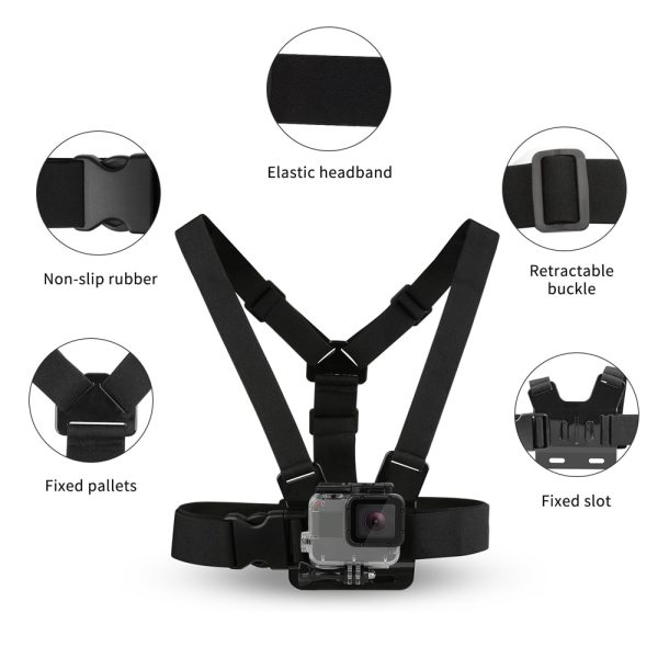 SHOOT Adjustable Harness Chest Strap Head Strap Belt for GoPro Hero 9 8 7 5 Black Xiaomi Yi 4K Sjcam Sj4000 Go Pro 7 8 Accessory - Image 3