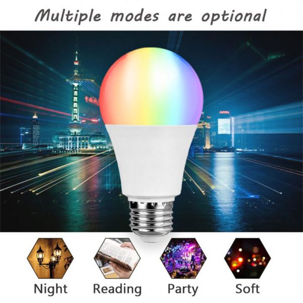 Alexa Intelligent Voice Control WiFi Bulb Lamp RGBCW 9W Wide Pressure Timing Music Rhythm Table Lamp - Image 4