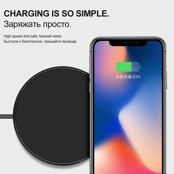 Portable QI Wireless Charging Charger for iPhone X 8 Samsung Galaxy S8 S7 - Image 3