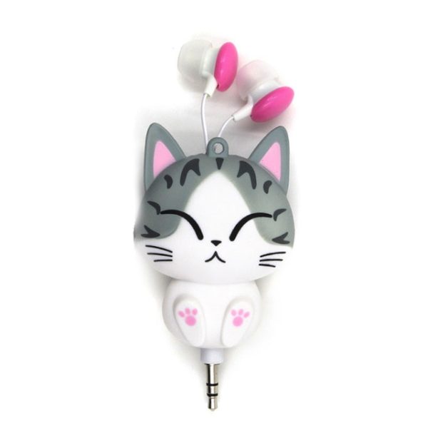 3.5 mm Wired Retractable In-Ear Headset Cartoon Cat/Panda Earpiece Clip Headset MP3 Headphone For iphone 6 6s 7s Samsung Xiaomi - Image 8
