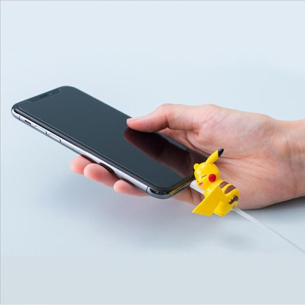 Cute Bite Cartoon Cable Protector for iPhone X earphone data cable Universal Cord Protection Protective Cover USB Cable Winder - Image 4