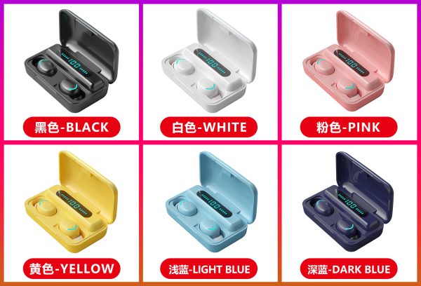 M10M30 Bluetooth Headset High-Capacity Wireless Private Model TWS New F9 Smiley Face Binaural 5.1 Noise Cancellation - Image 4