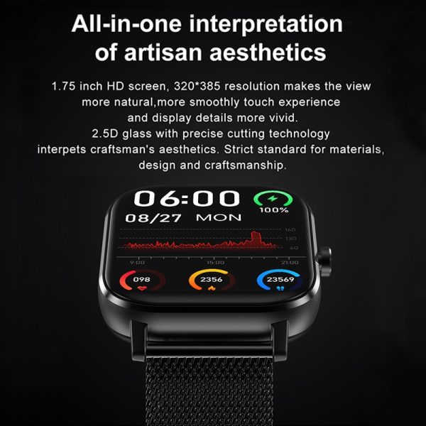 Cobrafly DT35+ Smart Watch Men Women 1.75inch Bluetooth Call Watches ECG PPG - Image 2