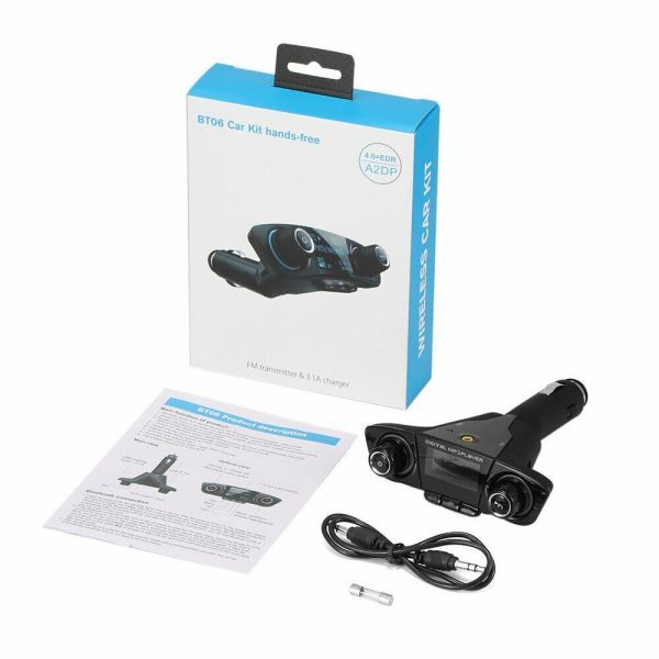 BT06 Car MP3 Bluetooth Player Car Charger Multi-Language Bluetooth Hands-Free FM Transmitter - Image 6