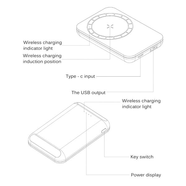 Built-In N52 Magnet Power Bank 5000mAh Portable Charging LED External Battery PowerBank 5000 MAh - Image 6