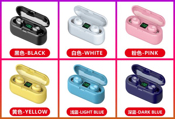 M10M30 Bluetooth Headset High-Capacity Wireless Private Model TWS New F9 Smiley Face Binaural 5.1 Noise Cancellation - Image 3