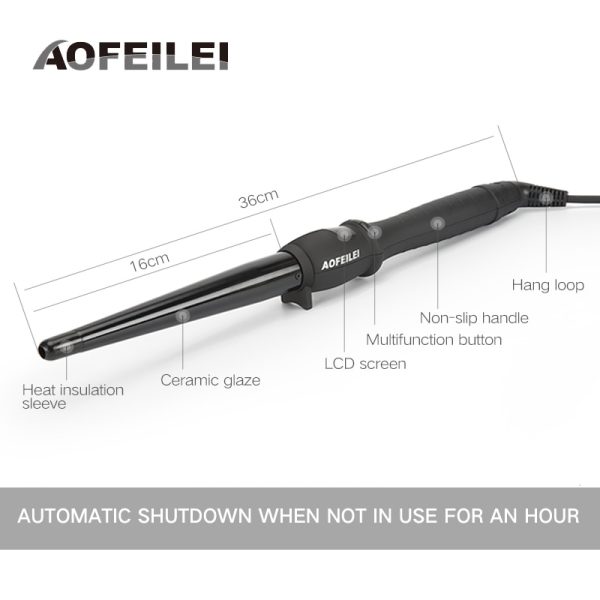 Ceramic Styling Tools professional Hair Curling Iron Hair waver Pear Flower Cone Electric Hair Curler Roller Curling Wand - Image 4