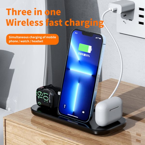The New Three-In-One Wireless Charger Is Suitable For Apple Mobile Phone Headset Watch Charging Plug Charging Seat Source - Image 5