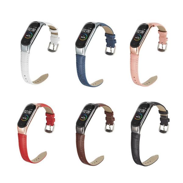 Yiwa For Millet Mi-band 3/4 PU Wrist Band Bracelet Strap+Metal Case Millet 3 Wrist Strap Protection - Image 4