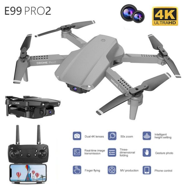 E99 PRO2 Drone Folding Quad-Axis Aerial Photographer Long Range Fixed Height Remote Control Aircraft Boys Toys - Image 6