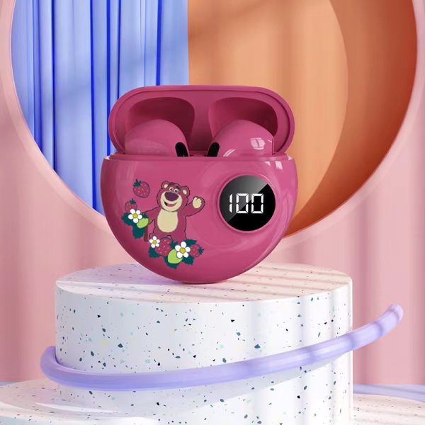 New Minnie Mickey Digital Display Bluetooth Headset Co-Branded Bluetooth Headset Apro6 Half In-Ear TWS - Image 2