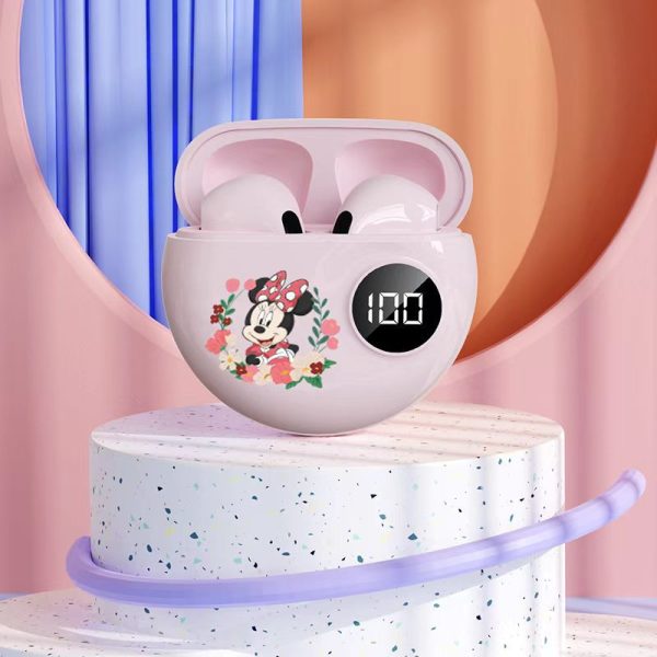 New Minnie Mickey Digital Display Bluetooth Headset Co-Branded Bluetooth Headset Apro6 Half In-Ear TWS - Image 8