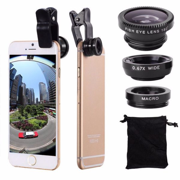 7in1 Phone Camera Lens Kit Fisheye Wide Angle Macro Lentes For iPhone 6 6s 7 8 Plus 5 5s Smartphone Tripod Bluetooth Shutter - Image 2