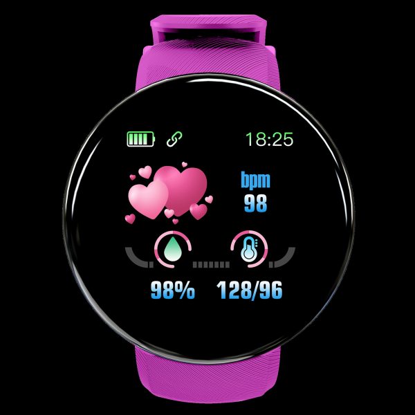 D18 Smart Bracelet Color Round Screen Heart Rate Blood Pressure Sleep Monitoring Pedometer Sports Encyclopedia Star Smart Watch - Image 8