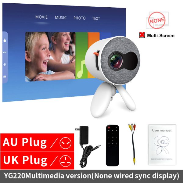 LEJIADA YG220 Mini Projector 3.5mm Audio Phone with screen Update Version Portable Pocket Cute Projector Video Player Kids Gift - Image 10