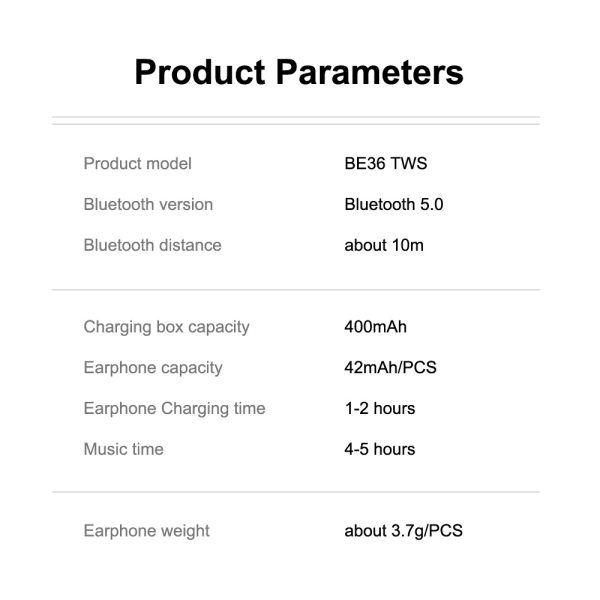 TWS Bluetooth Earphones HD Stereo Wireless Headphones  Touch Control Noise Cancelling Gaming Headset Microphone for sport - Image 3