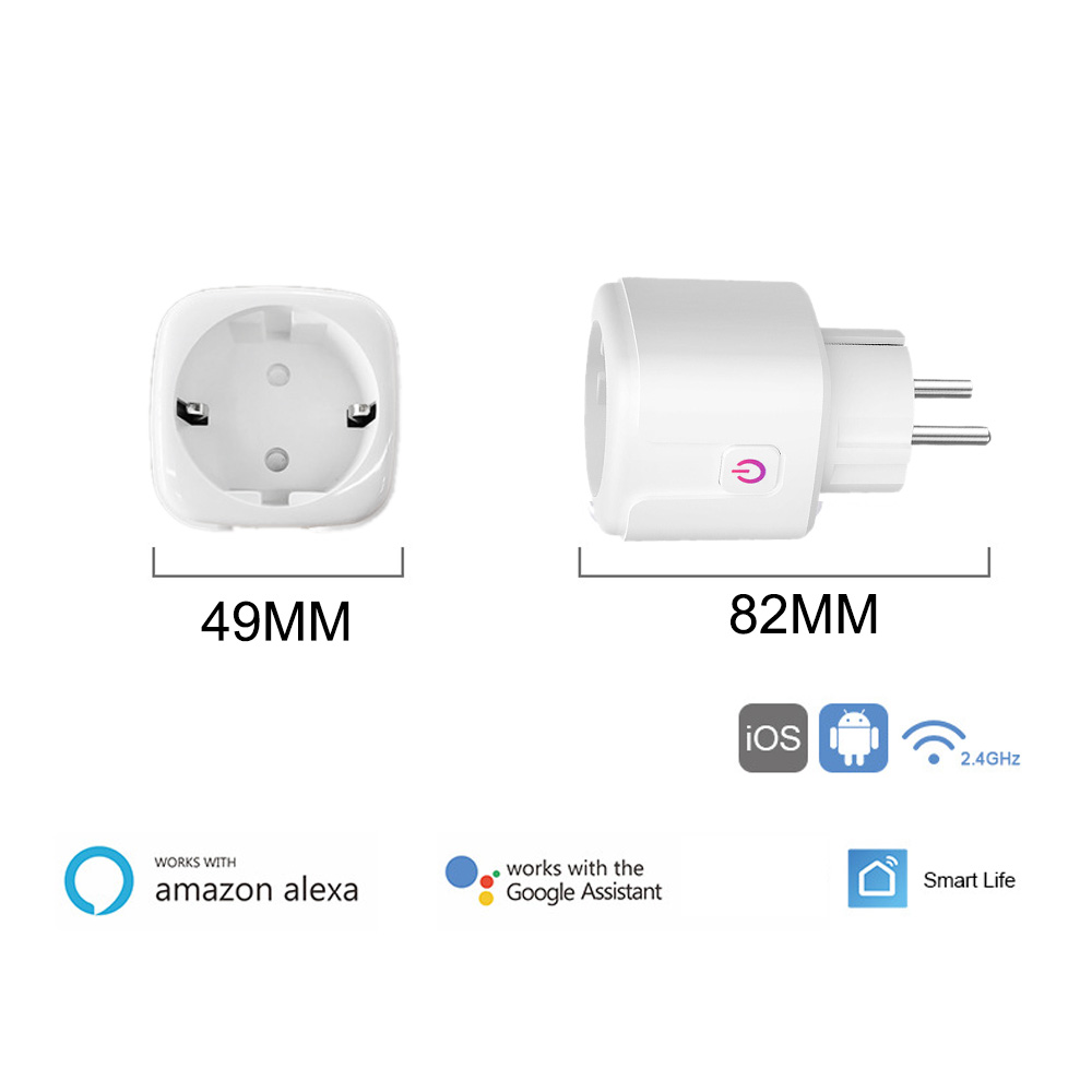 WiFi Smart Plug EU US UK Adaptor Wireless Remote Voice Control Power Energy Monitor Outlet Timer Socket for Alexa Google Home - Image 3
