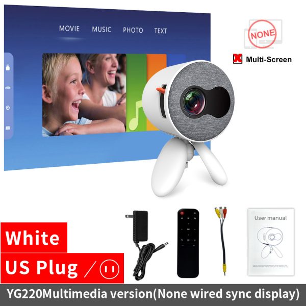 LEJIADA YG220 Mini Projector 3.5mm Audio Phone with screen Update Version Portable Pocket Cute Projector Video Player Kids Gift - Image 9