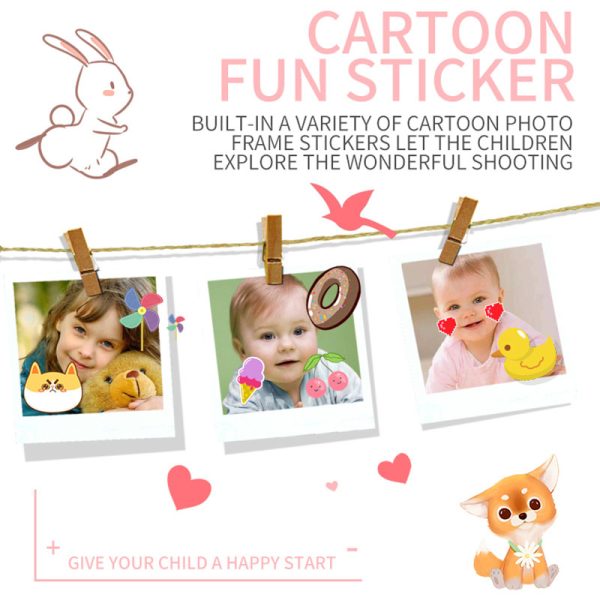 Child camera HD digital camera 2 inch cute cartoon Camera toys children birthday gift 1600w child toys Camera - Image 4