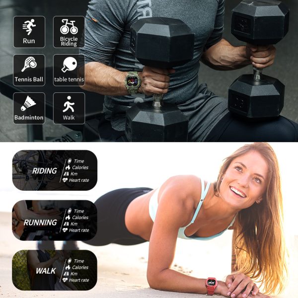 LOKMAT Ocean Smart Watch Men Fitness Tracker Blood Pressure Message Push Heart Rate Monitor Clock Smartwatch Women For Android - Image 2