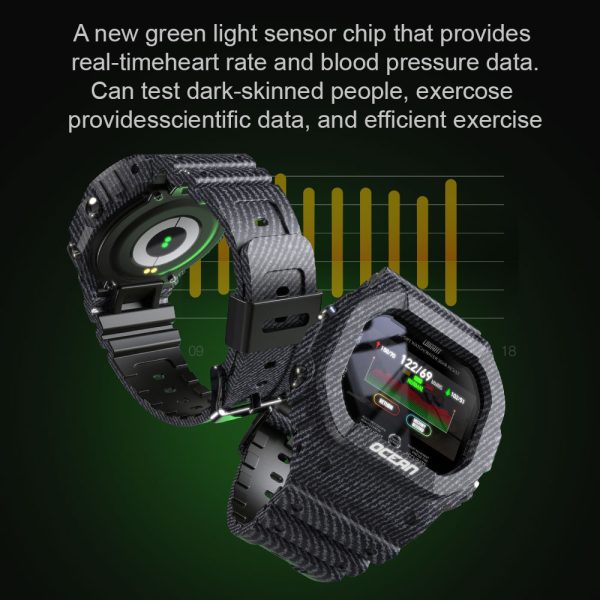 LOKMAT Ocean Smart Watch Men Fitness Tracker Blood Pressure Message Push Heart Rate Monitor Clock Smartwatch Women For Android - Image 3