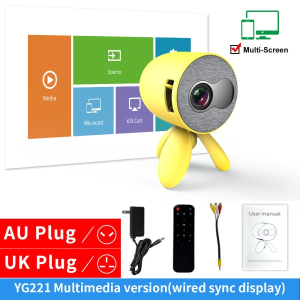 LEJIADA YG220 Mini Projector 3.5mm Audio Phone with screen Update Version Portable Pocket Cute Projector Video Player Kids Gift - Image 14