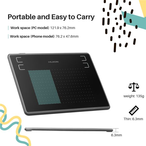H430P Graphics Drawing Digital Tablets Signature Pen Tablet OSU Game Tablet with Battery-Free Stylus Pen with  Gift - Image 3