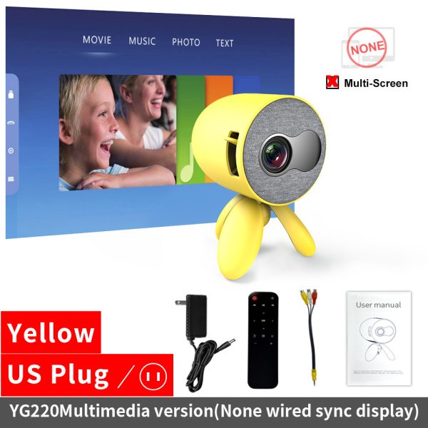 LEJIADA YG220 Mini Projector 3.5mm Audio Phone with screen Update Version Portable Pocket Cute Projector Video Player Kids Gift - Image 6
